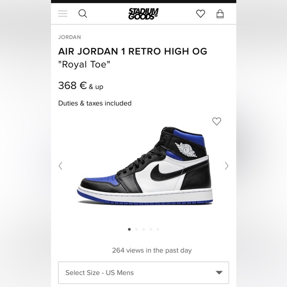 AIR JORDAN 1 RETRO HIGH OG
"Royal Toe" - Picture 2 of 5
